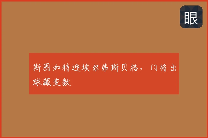 斯图加特迎埃尔弗斯贝格,门将出球藏变数